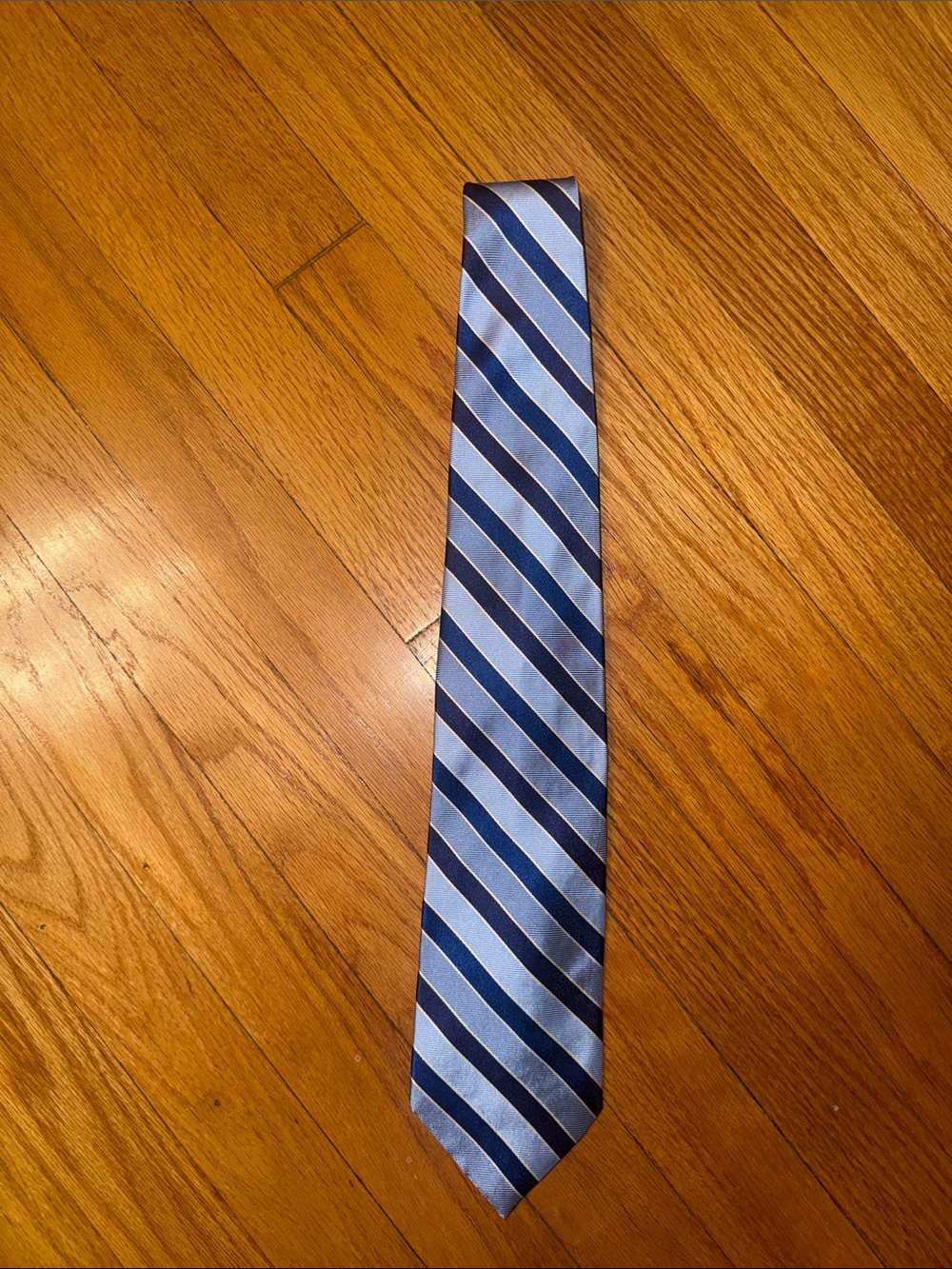 Brooks Brothers Navy and Light Blue Diagonal Stripe Tie